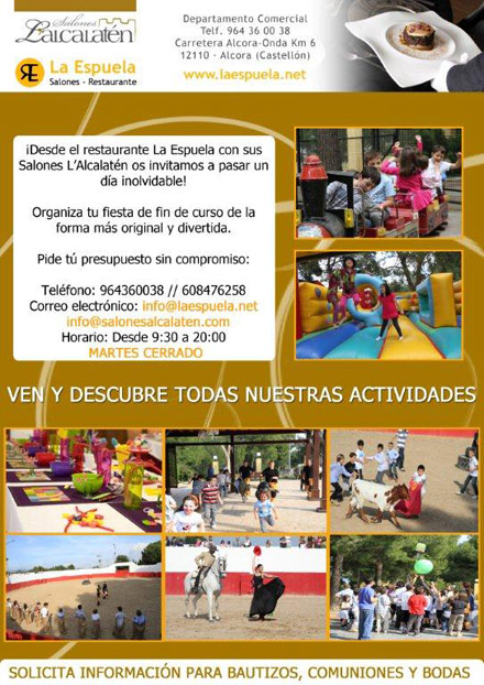 Organizan gran variedad de eventos, cumpleaños, capeas entre amigos, comidas de empresa y muy especialmente bodas Organizan gran variedad de eventos, cumpleaños, capeas entre amigos, comidas de empresa y muy especialmente bodas