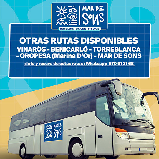 Mar de Sons ofrece bonobuses para facilitar el acceso al festival desde diferentes municipios de Castellón