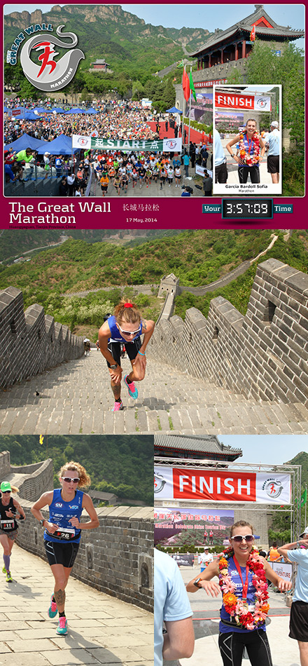 Éxito de Sofía García en el maratón de la Gran Muralla China