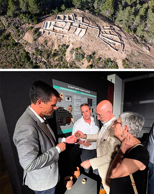 La Diputación de Castellón muestra los hallazgos arqueológicos de la Edad del Hierro encontrados en las excavaciones del poblado de Monte Calvario de Montán