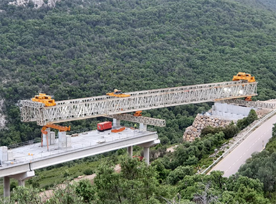 Avanzan los viaductos de la N-232 en el Puerto de Querol de Morella