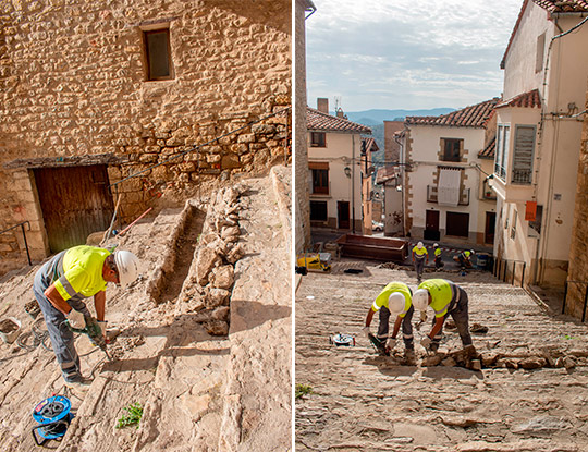 El taller de empleo comienza la reparación de las cuestas de Morella