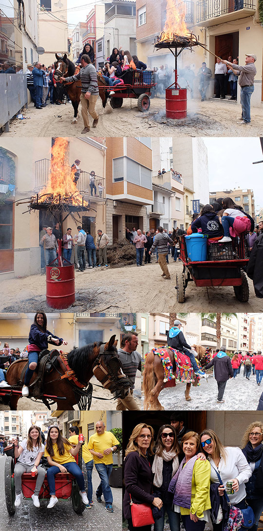 Nules vive Sant Vicent con más de 100 carros participando en el pasacalle