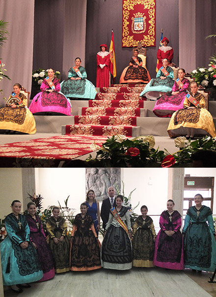 Maite Benlloch recibe su banda como reina infantil de La Vila 2014 