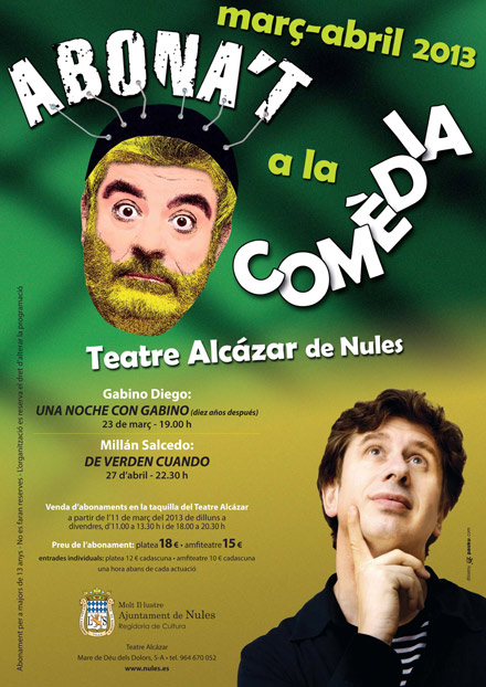 El ayuntamiento de Nules estrena los abonos para el teatro con dos comedias de éxito