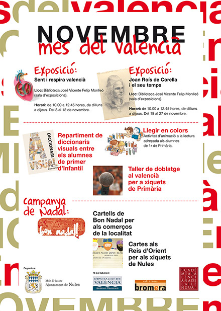 Nules presenta la programación dedicada a la promoción del valenciano