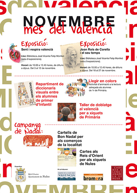 Nules presenta la programación dedicada a la promoción del valenciano Nules presenta la programación dedicada a la promoción del valenciano