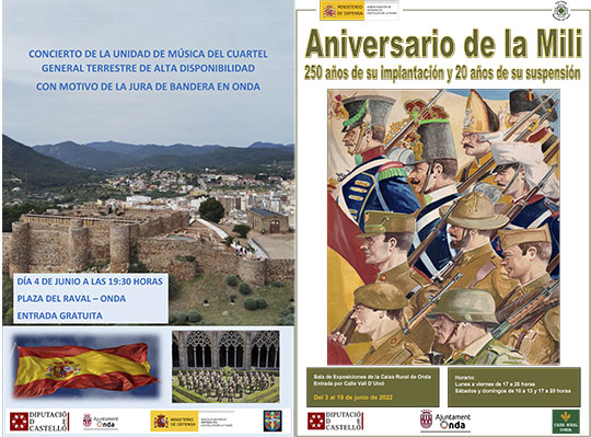 Concierto militar y exposición en Onda con motivo de la Jura de Bandera Concierto militar y exposición en Onda con motivo de la Jura de Bandera