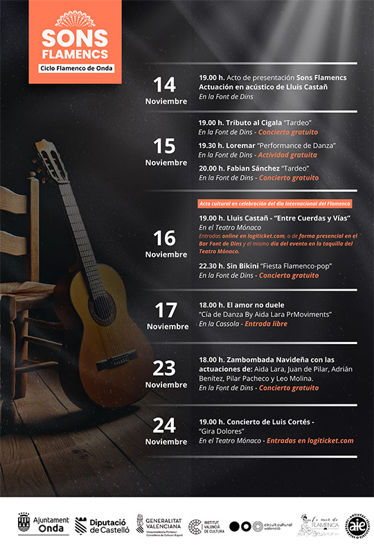 Onda presenta el ciclo Sons Flamencs con una variada programación de música y danza