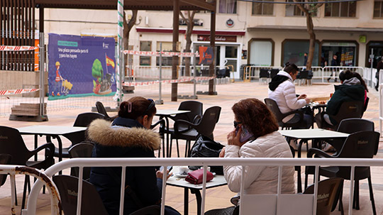 Onda encara la recta final del refugio climático de la Plaza España y habilita de nuevo las terrazas 