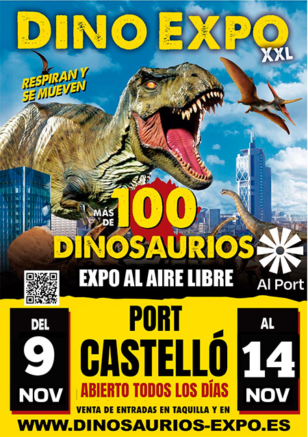 PortCastelló acoge Dino Expo XXL, la mayor exposición de dinosaurios con ejemplares a tamaño real