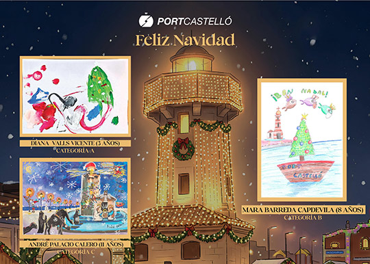 PortCastelló falla el nombre de los ganadores de la XII edición de su Concurso de Postales Navideñas
