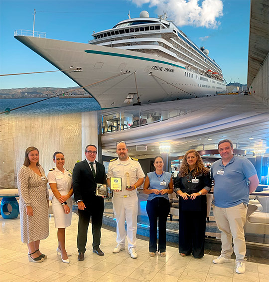 Cerca de 500 cruceristas americanos escalan en PortCastelló a bordo del lujoso ‘Crystal Symphony’