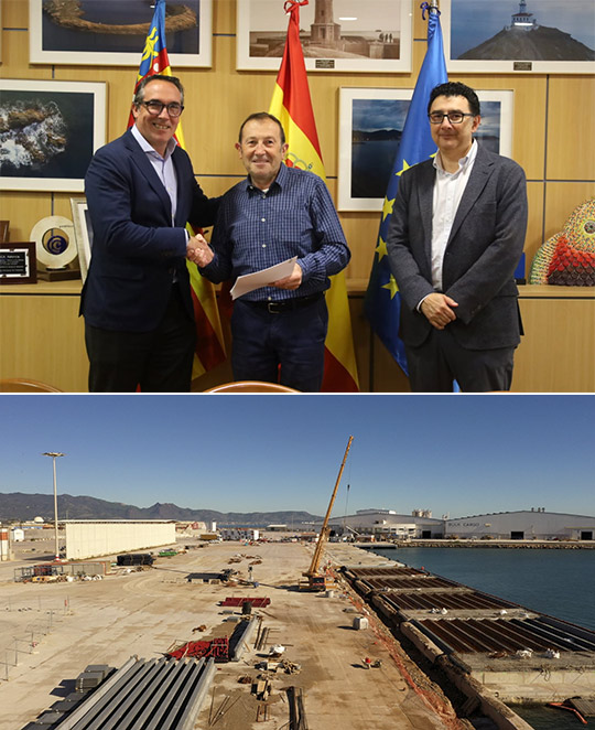 PortCastelló refuerza su capacidad operativa con la recepción de las obras del muelle transversal exterior