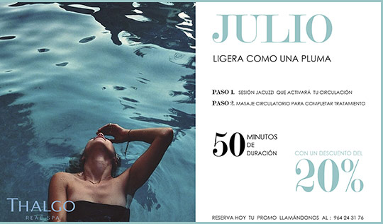  Promoción julio de Thalgo Real Spa especial piernas