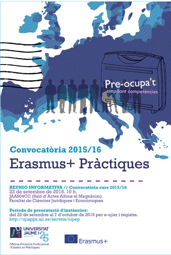 La UJI ofrece 45 plazas en la convocatoria del programa Erasmus+ Prácticas