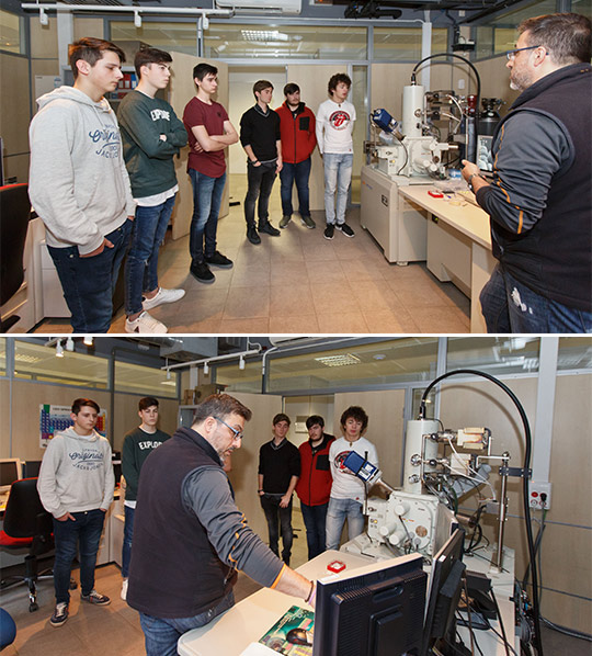 Alumnado del Laude British School de Vila-real visita el Servicio Central de Instrumentación Científica de la UJI