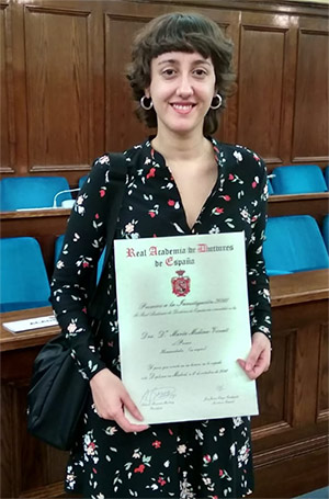 Premio de Doctorado en Humanidades a la profesora de la UJI Maria Medina-Vicen