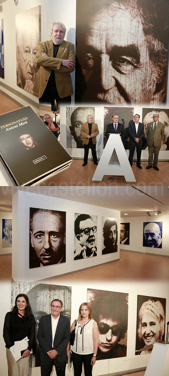 Inauguración de la exposición Personatges de Antoni Miró en el Menador de Castellón