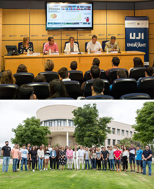Eva Alcón recibe a los 59 estudiantes que participan en el Programa de Deportistas de Élite de la UJI