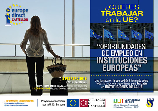 La Diputación de Castelló y la UJI explican en una jornada las posibilidades de empleo de las instituciones europees