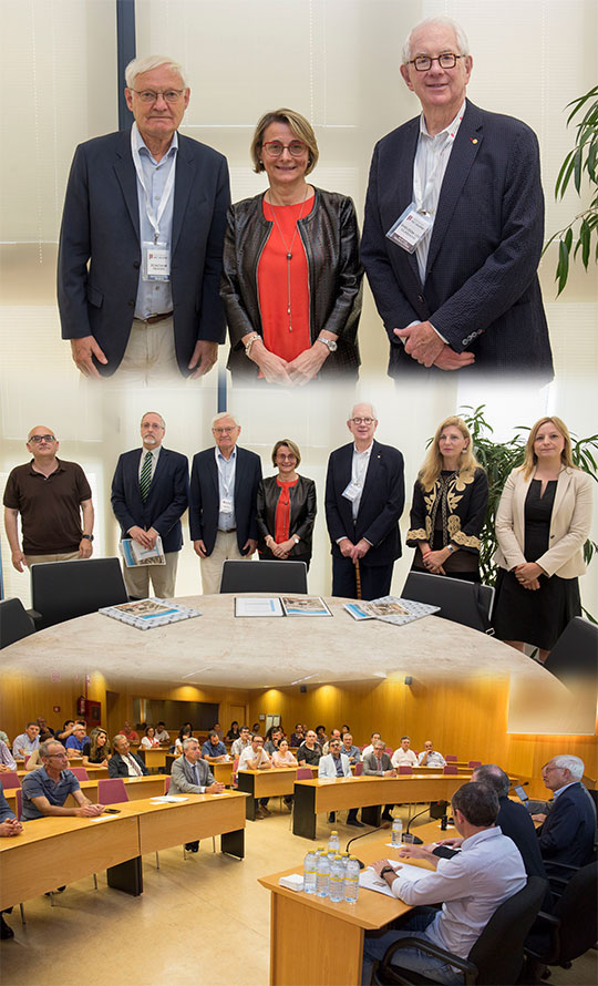 Los premios Nobel Joachim Frank y Sheldon Glashow comparten sus experiencias con profesorado y alumnado de la UJI y de secundaria de Castelló