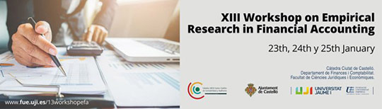 La UJI acoge el XIII Workshop on Empirical Research in Financial Accounting
