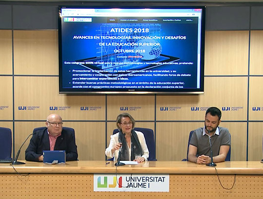 La rectora de la UJI apoya el congreso 100% virtual ATIDES como espacio de reflexión internacional y buenas prácticas sobre tecnologías, innovación y desafíos de la educación superior