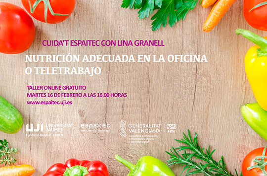 Cuida’t Espaitec inicia su ciclo de webinars fomentando la nutrición saludable entre las empresas innovadoras de la Universitat Jaume I