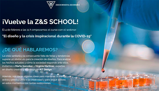 El ciclo de seminarios web de Zschimmer & Schwarz y la UJI vuelve en 2021 con una sesión sobre diseño y crisis durante la COVID-19 