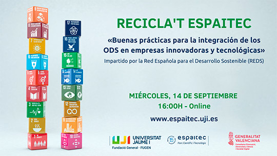 Recicla’t Espaitec aborda cómo integrar los ODS en empresas innovadoras y tecnológicas