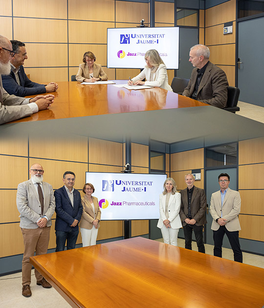 La UJI y Jazz Pharmaceuticals Iberia crean un aula para fomentar la generación de conocimiento y la investigación en el sector de las Neurociencias La UJI y Jazz Pharmaceuticals Iberia crean un aula para fomentar la generación de conocimiento y la investigación en el sector de las Neurociencias
