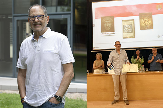 El catedrático de la UJI, Juanjo Ferrer, ha sido galardonado con el Premio «Mundo clásico» por sus aportaciones a la investigación y su capacidad en la transmisión de conocimiento