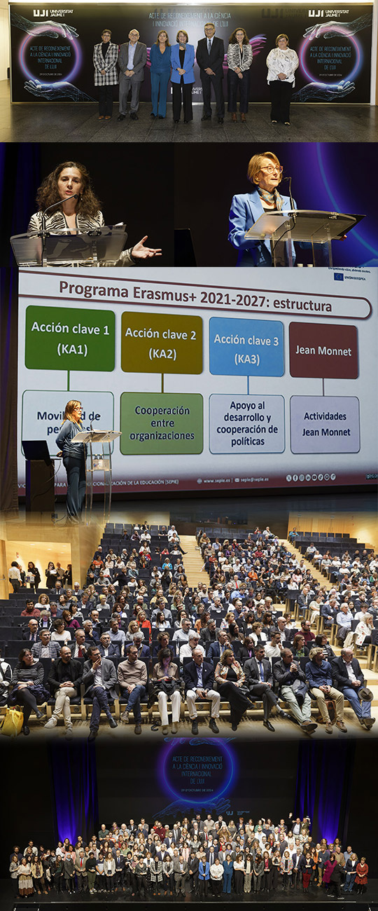 La UJI reconoce al personal investigador y a las empresas que contribuyen a la ciencia y la innovación internacional