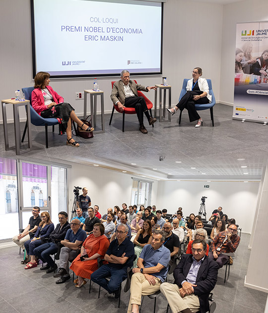 El premio Nobel de Economía Eric Maskin visita la UJI y comparte reflexiones sobre democracia, innovación abierta y cambio climático El premio Nobel de Economía Eric Maskin visita la UJI y comparte reflexiones sobre democracia, innovación abierta y cambio climático