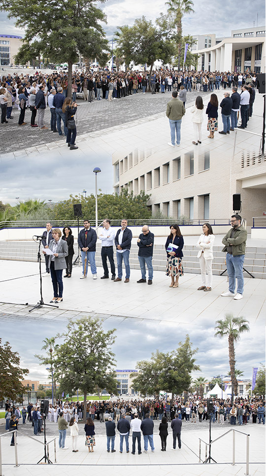 La comunidad universitaria de la UJI recuerda con tres minutos de silencio a las víctimas de la DANA