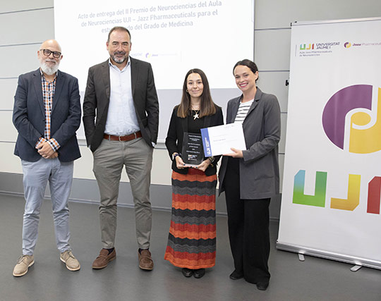 El Aula Jazz Pharmaceuticals de la UJI entrega el premio a la excelencia en formación en Neurociencias