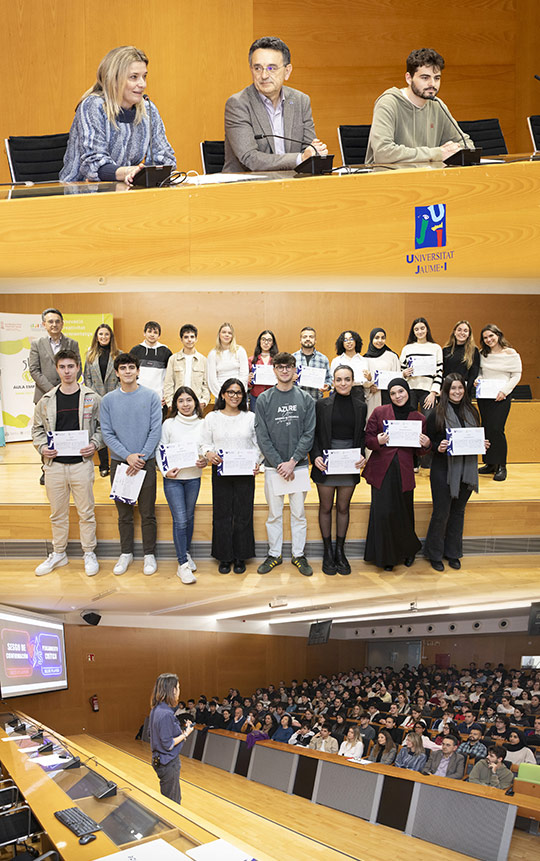 La UJI entrega los premios 5UCV Aula Emprende en una jornada sobre emprendimiento científico femenino con la divulgadora Rocío Vidal