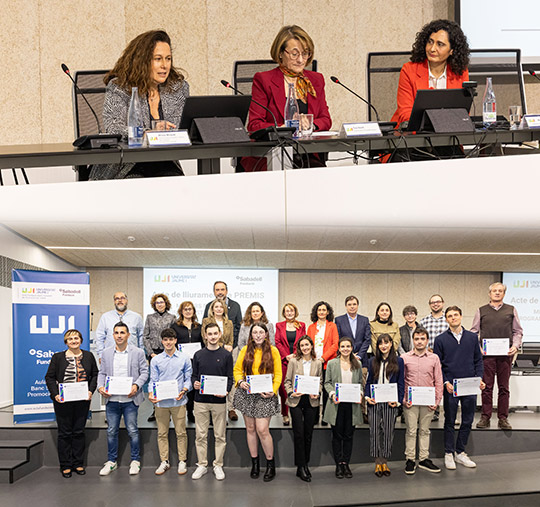 El Aula Fundación Banco Sabadell de Promoción del Talento premia la excelencia investigadora del estudiantado de la UJI