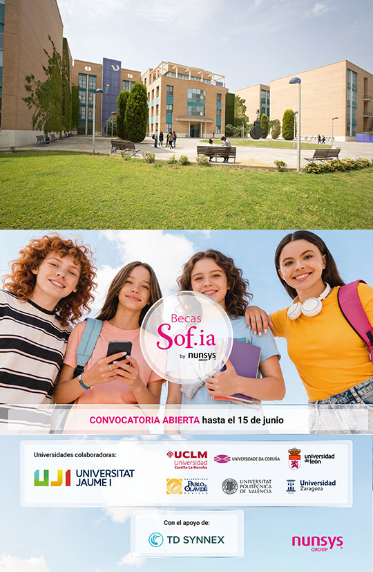 Las Becas Sof.ia by Nunsys Group abren convocatoria para impulsar el talento femenino en STEM junto a la Universitat Jaume I