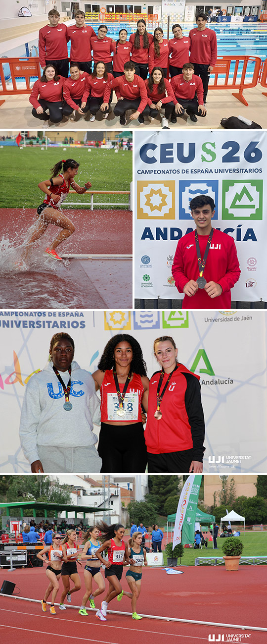 Éxito de la Universitat Jaume I en los Campeonatos de España Universitarios 2026 con 17 medallas