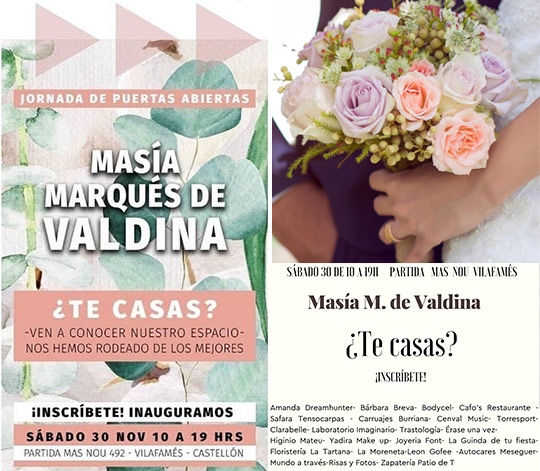 ¿Te casas?, ven a conocer Masía Marqués de Valdina en Vilafamés