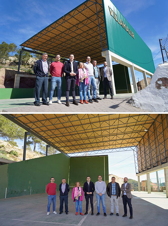 La Diputación de Castellón invierte más de 190.000 euros para la cubierta y renovación del frontón de Villamalur