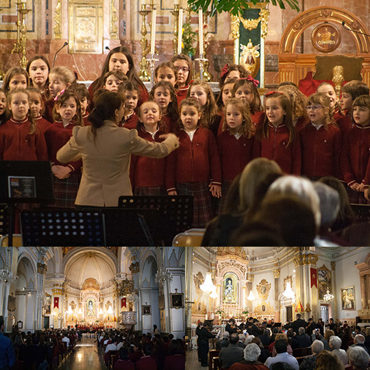 Concierto del coro y orquesta de Lledó International School en la Basílica Concierto del coro y orquesta de Lledó International School en la Basílica