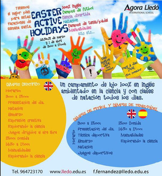 Últimos días para apuntarse a "Easter Active Holidays" Lledó International School