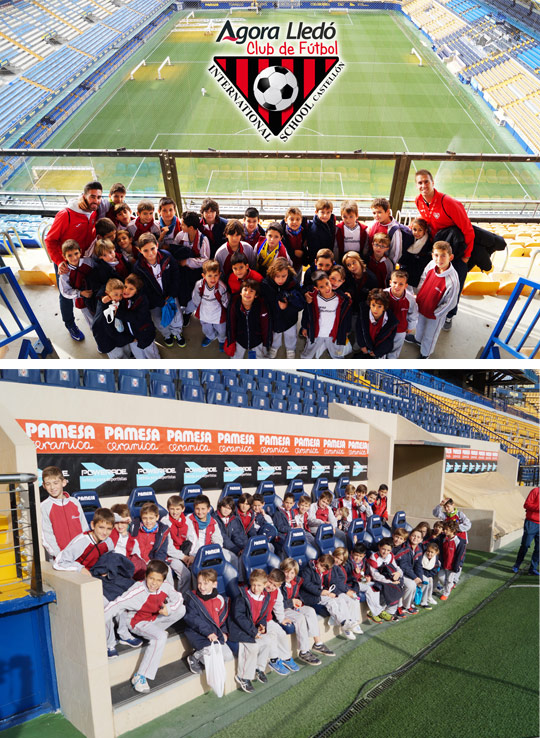 La cantera del Club de Fútbol Agora Lledó, en el Estadio de la Cerámica La cantera del Club de Fútbol Agora Lledó, en el Estadio de la Cerámica