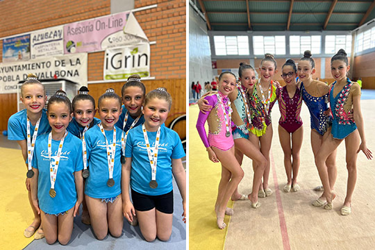 Grandes resultados obtenidos el club de Gimnasia Rítmica Agora Lledó en Gandía y La puebla de Vallbona