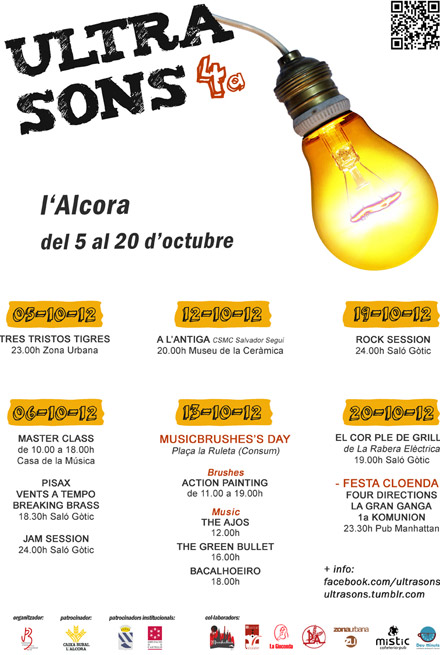 El 5 de octubre arranca en Alcora la IV edición del festival de música ULTRASONS