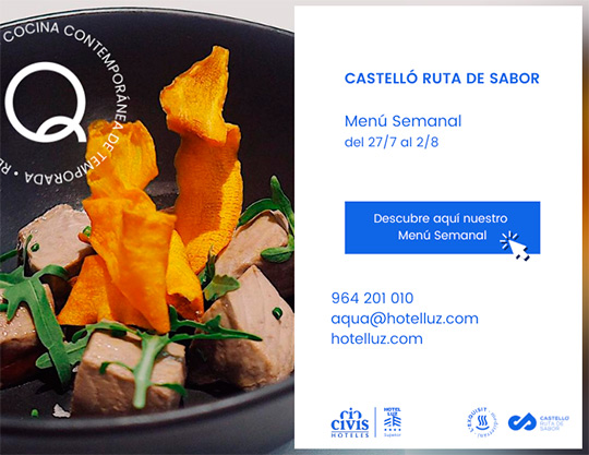 Nuevo menú semanal Ruta del Sabor en aQua restaurant