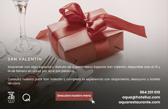 Nuevo menú de San Valentín en el restaurante aQua